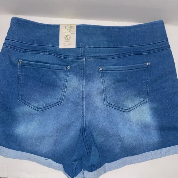Women's Blue Denim Shorts - Picture 2 of 2